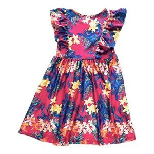 Tommy Bahama Girl's Colorful Summer Dress Flouncy Cap Sleeves Size 5